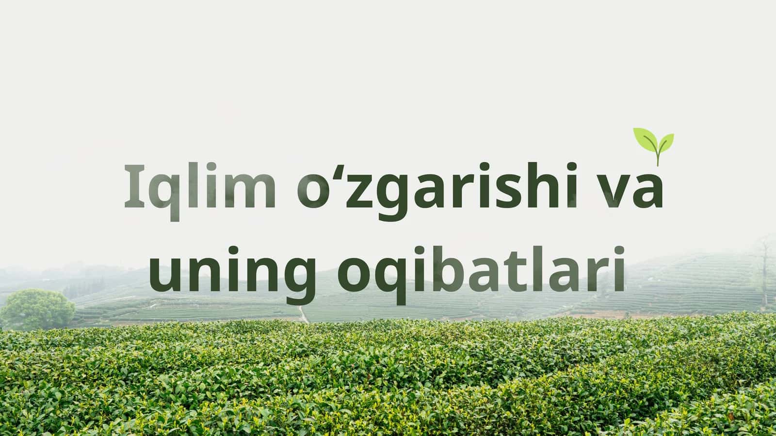 Iqlim o‘zgarishi va uning oqibatlari