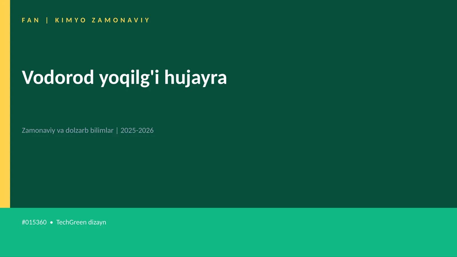Vodorod yoqilg'i hujayra