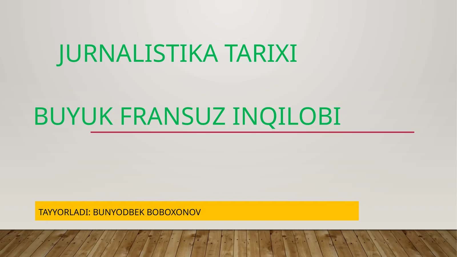 Jurnalistika Tarixi Buyuk Fransuz Inqilobi