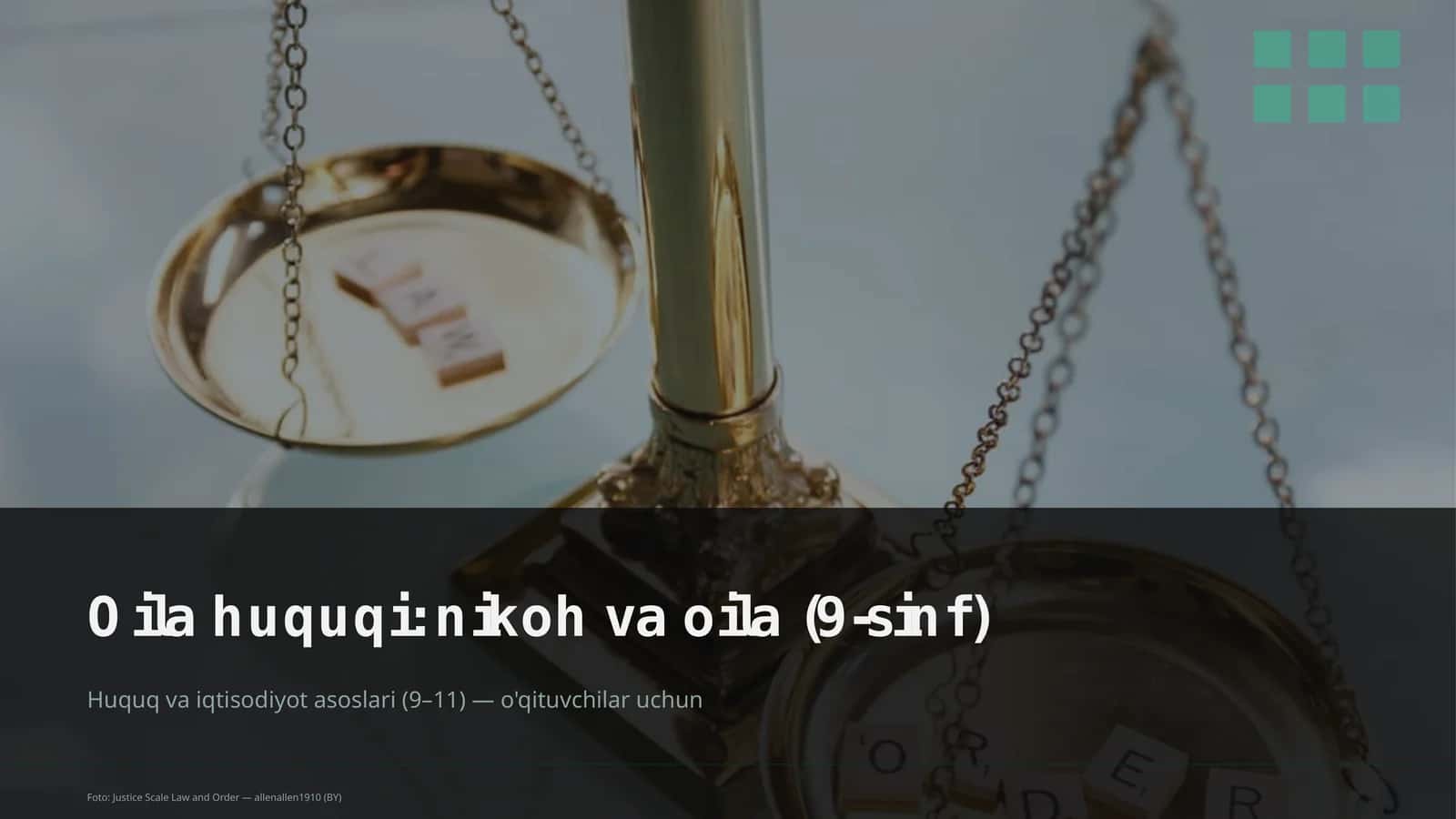 Oila huquqi: nikoh va oila (9-sinf)