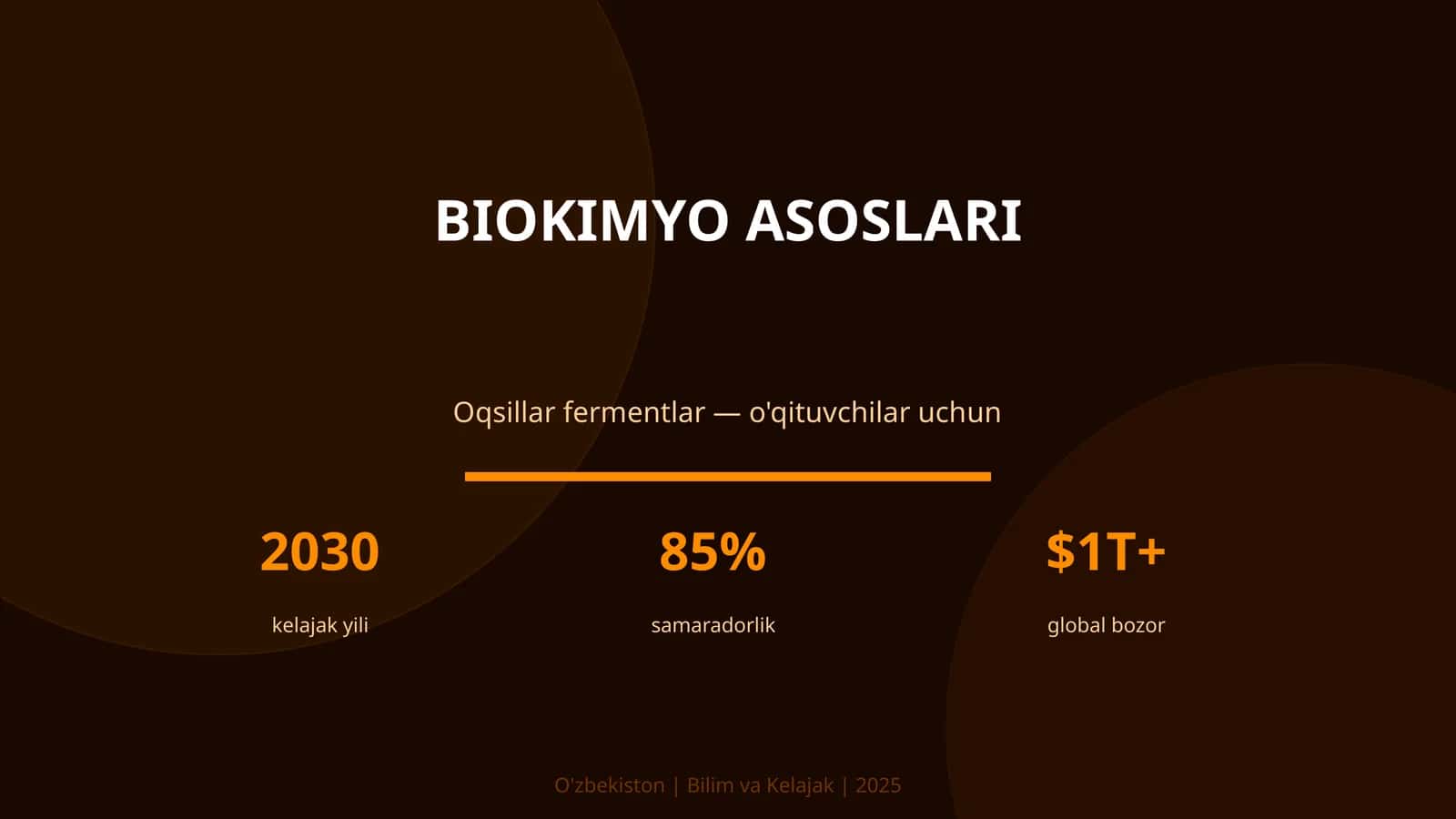 BIOKIMYO ASOSLARI