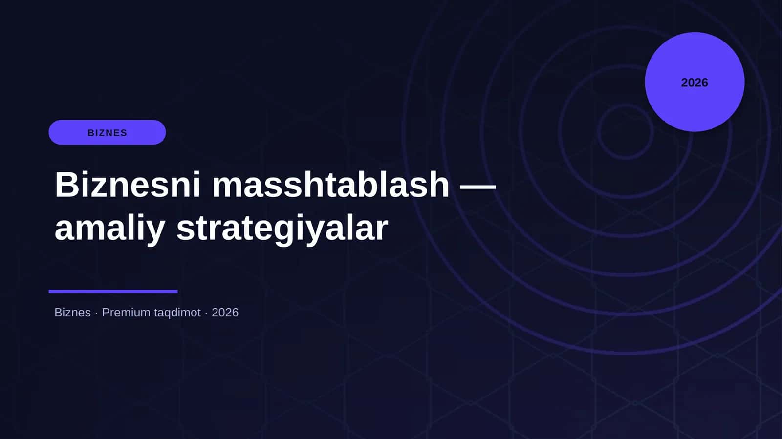 Biznesni masshtablash — amaliy strategiyalar