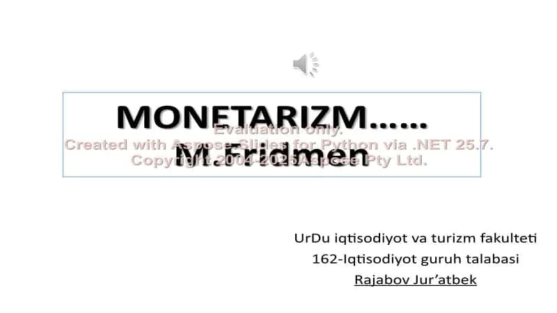 MONETARIZM