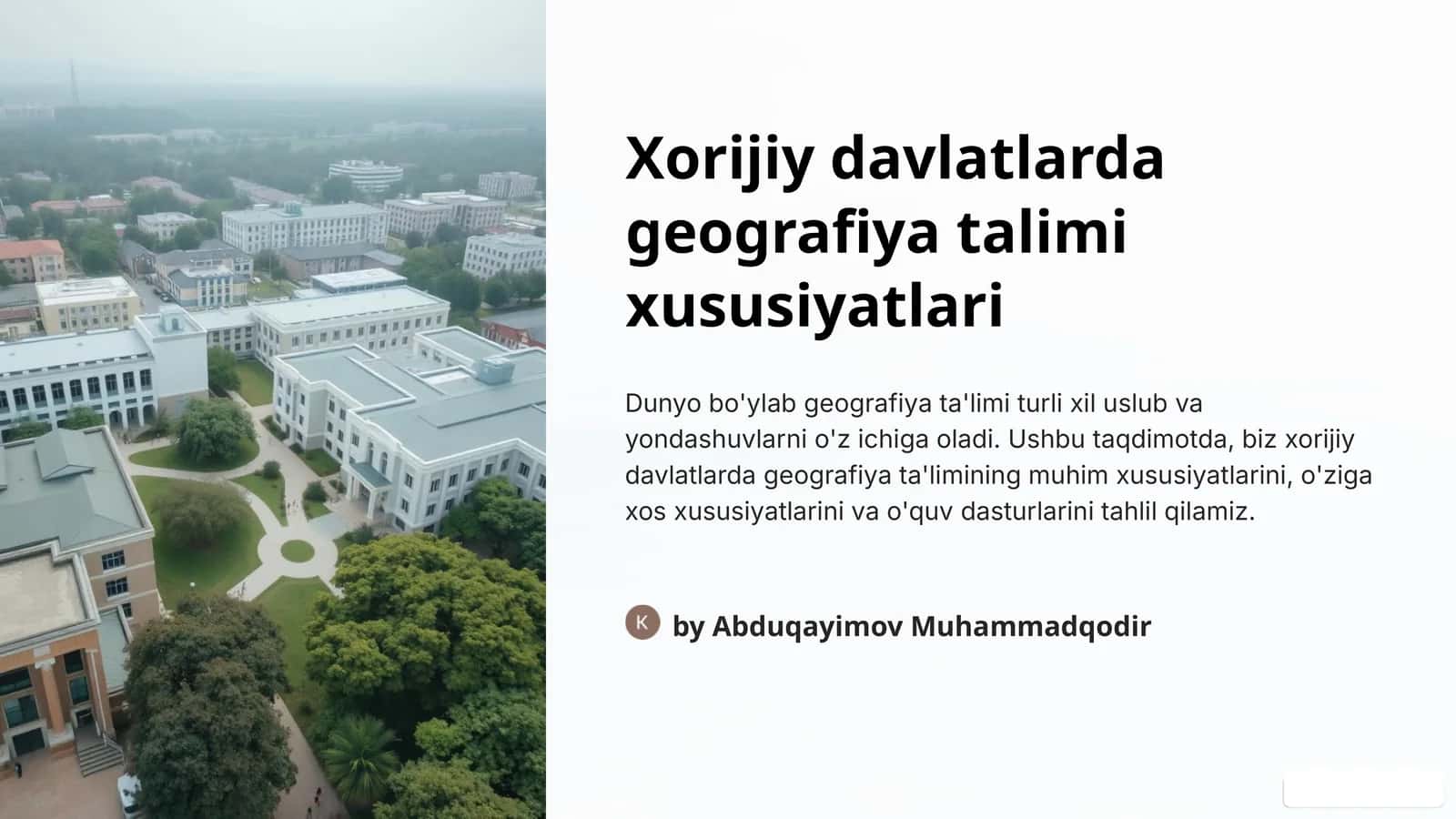 Amerika Qo'shma Shtatlarida Geografiya Ta'limi