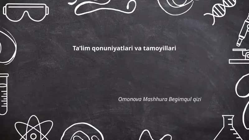 Ta'lim qonuniyatlari va tamoyillari