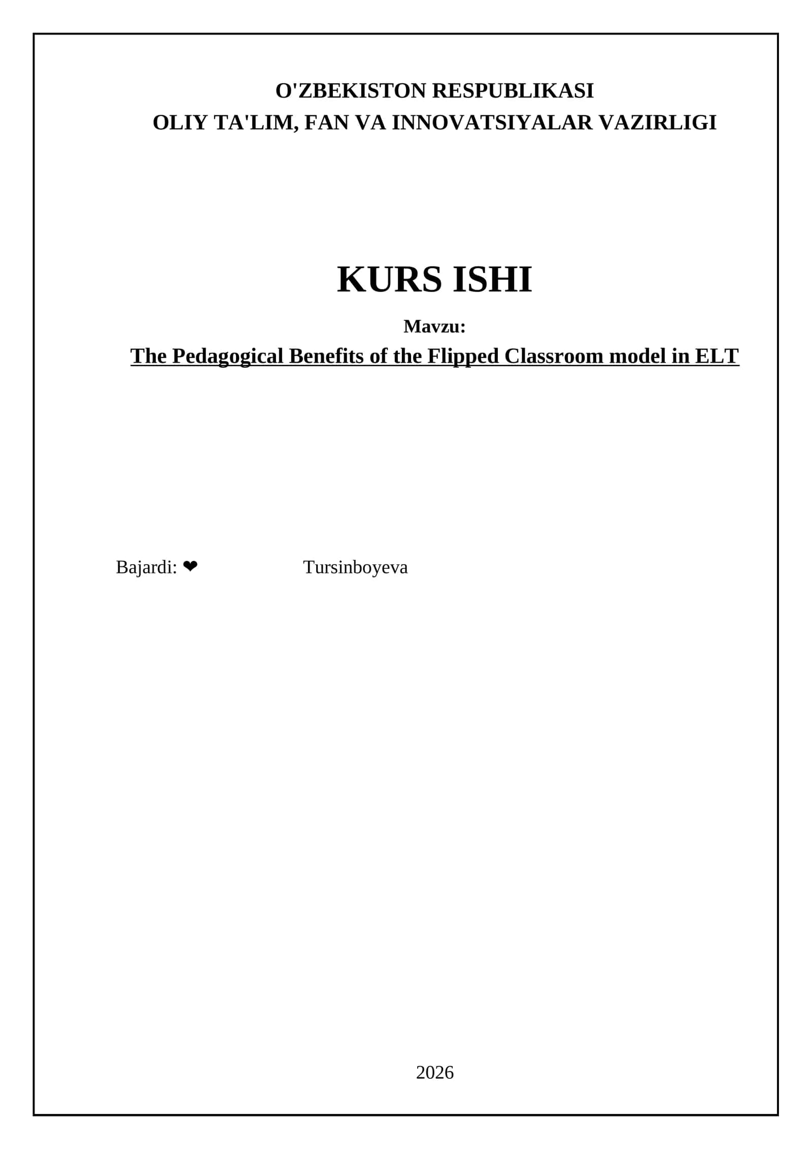 The Pedagogical Benefits of the Flipped Classroom model in ELT