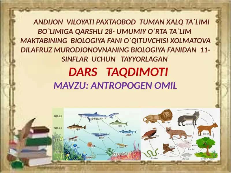 ANTROPOGEN OMIL TAQDIMOTI