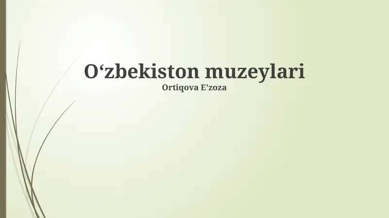 Oʻzbekiston muzeylari