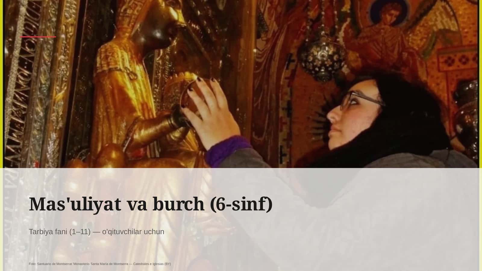 Tarbiya fani (1–11) — o'qituvchilar uchun