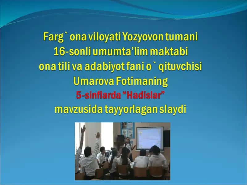 "Darsga qanday kayfiyatbilan kirdingiz?"