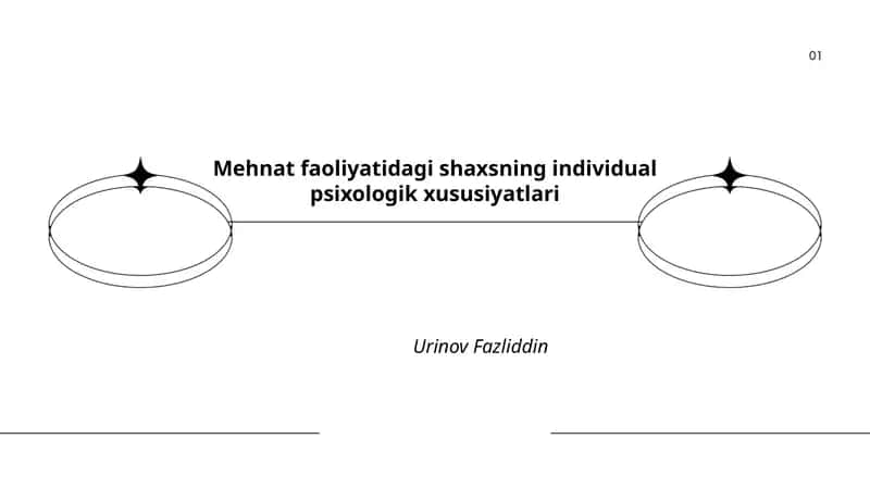 Mehnat faoliyatidagi shaxsning individual psixologik xususiyatlari