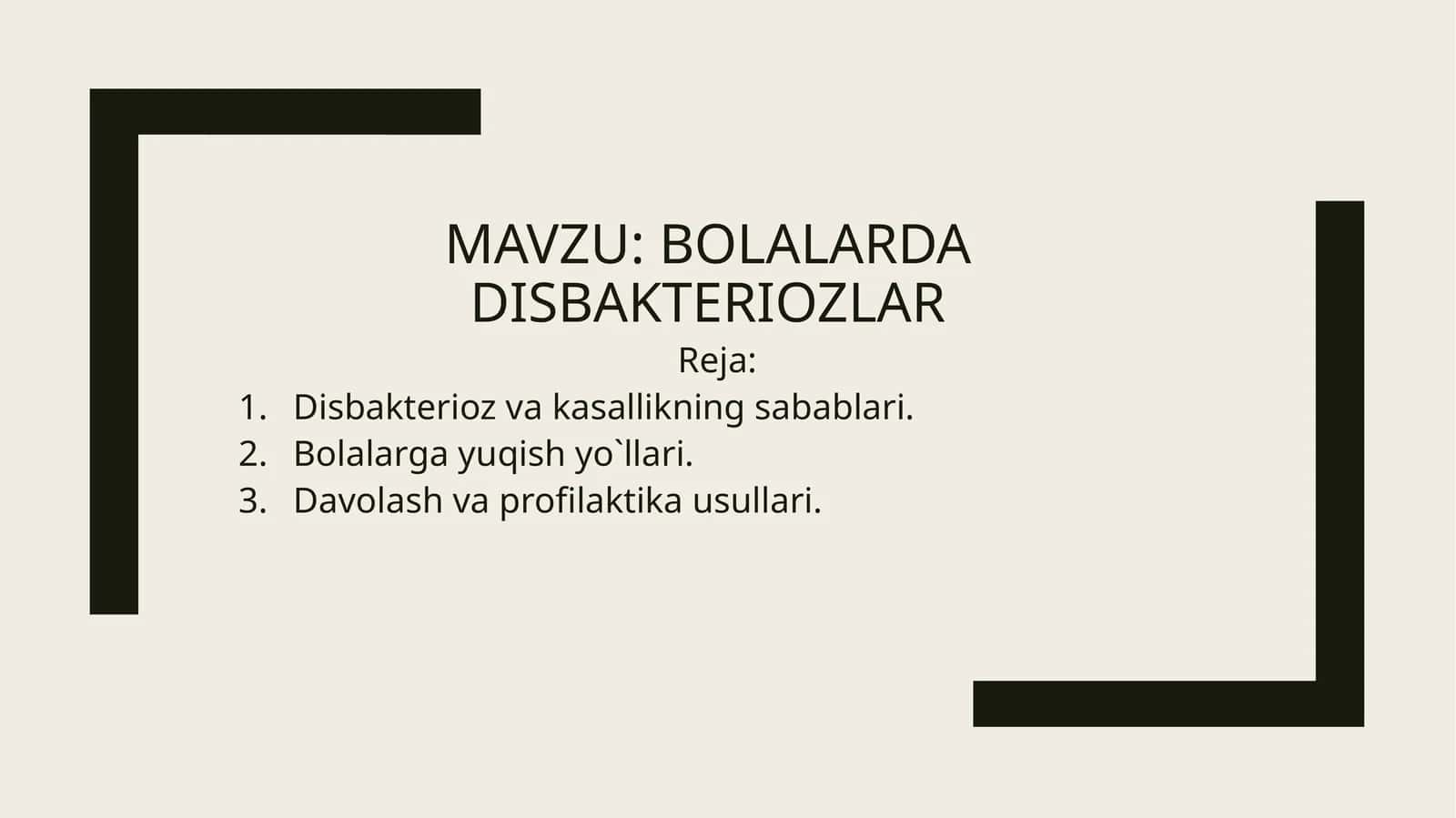 bolalarda disbakteriozlar