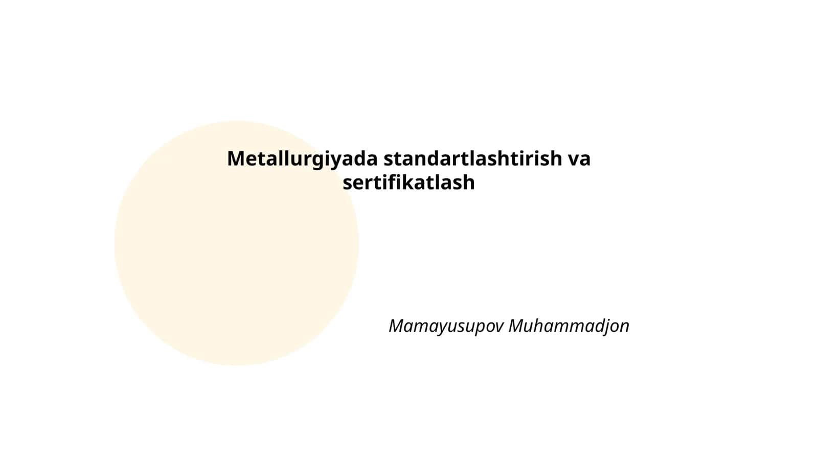 Metallurgiyada sifat menejmenti tizimlari