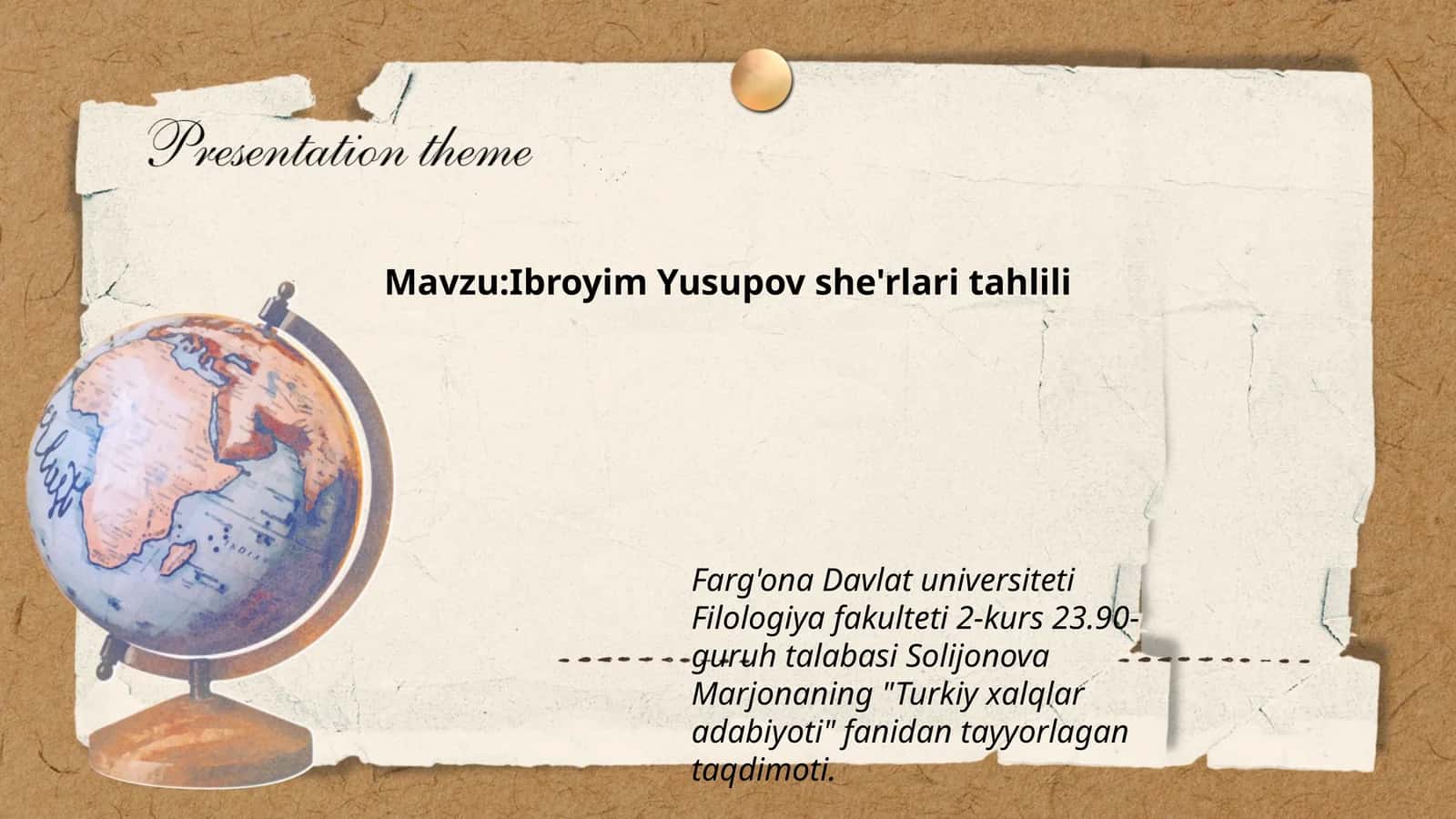 Ibroyim Yusupov she'rlari tahlili