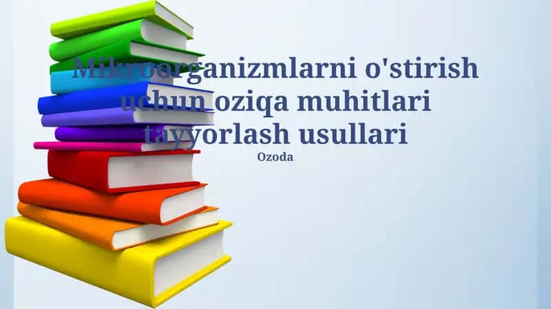 Mikroorganizmlarni o'stirish uchun oziqa muhitlari tayyorlash usullari
