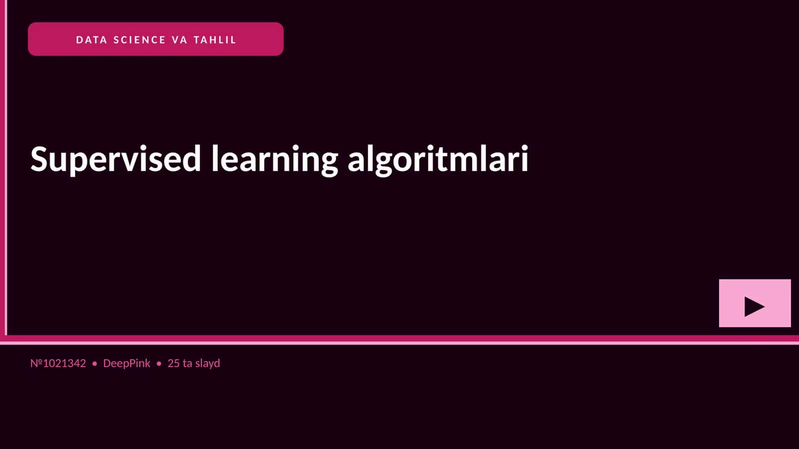 DATA SCIENCE VA TAHLIL