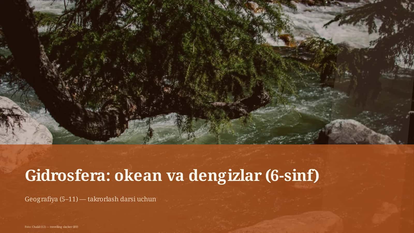 Gidrosfera: okean va dengizlar (6-sinf)