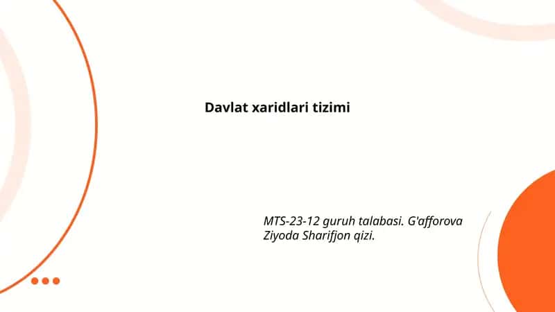 Davlat xaridlari qonunchiligi