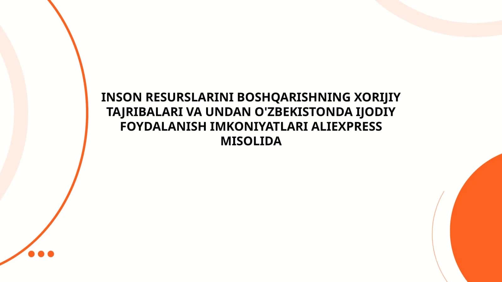 Xitoyda inson resurslarini boshqarish tajribasi
