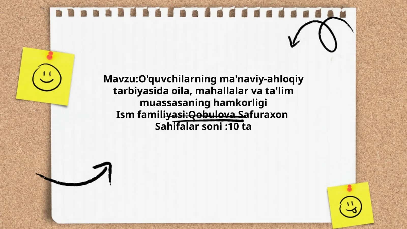 O'quvchilarning ma'naviy-ahloqiy tarbiyasida oila, mahallalar va ta'lim muassasaning hamkorligi