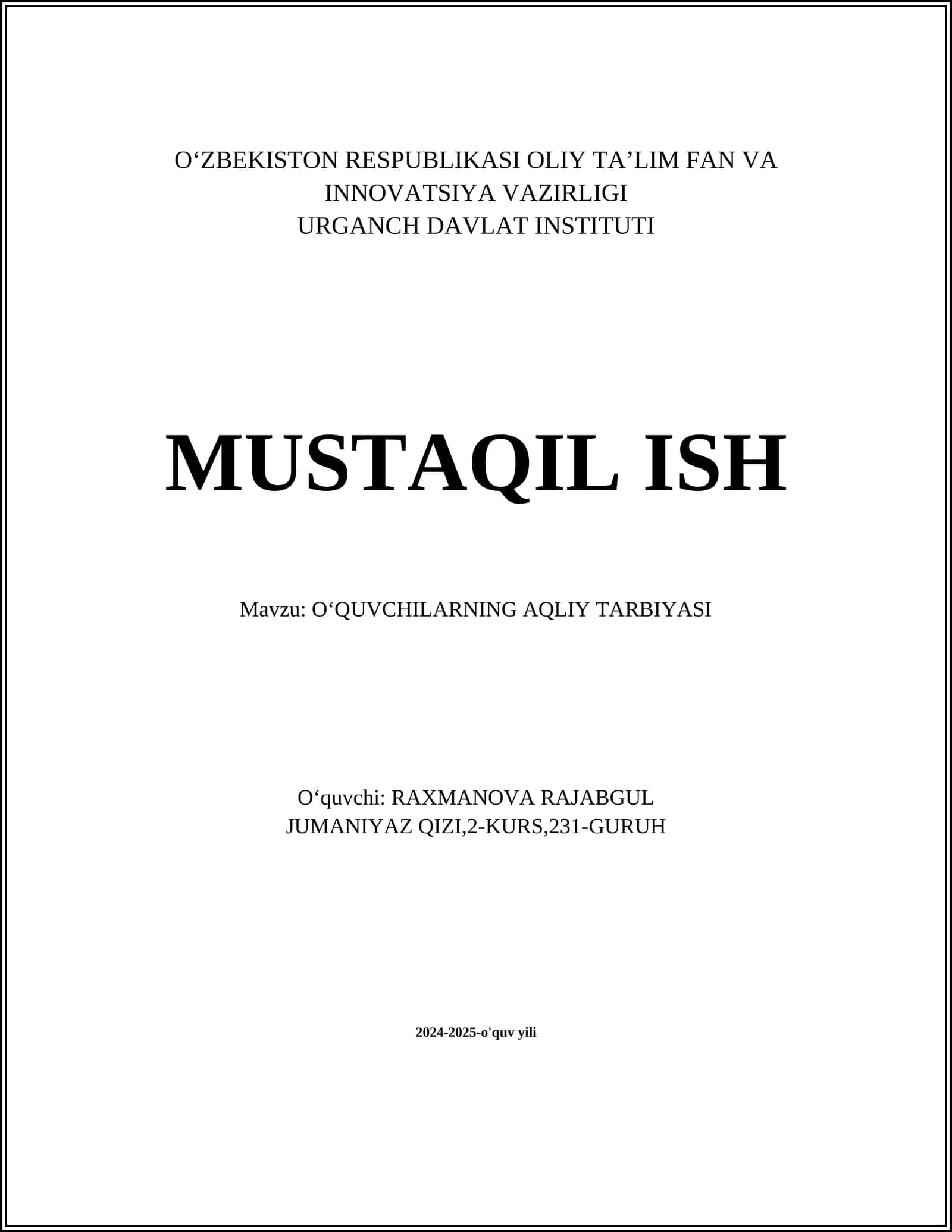 Intellektual rivojlanish usullari