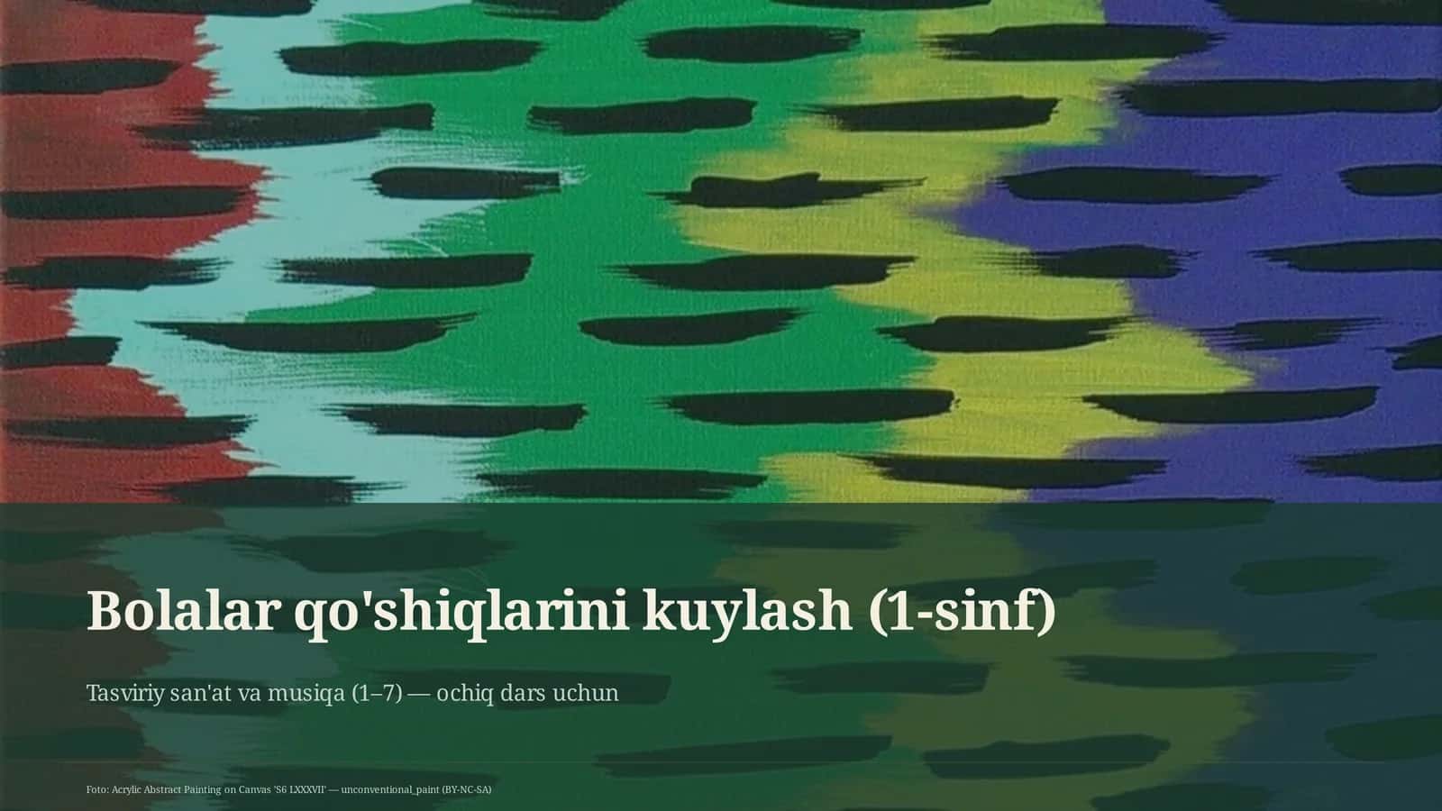 Bolalar qo'shiqlarini kuylash (1-sinf)