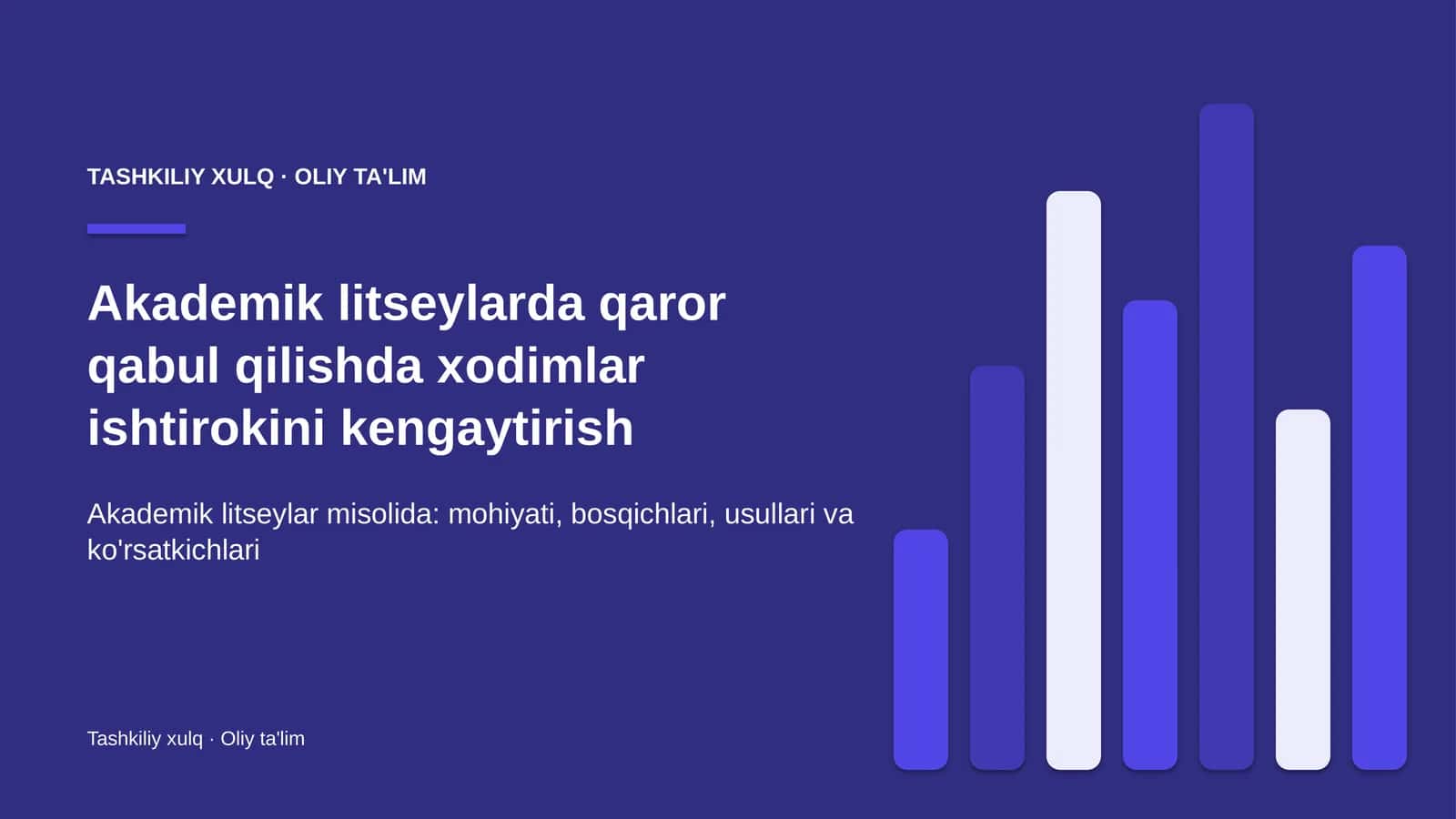 akademik litseylarda qaror qabul qilishda xodimlar ishtirokini kengaytirish 8423