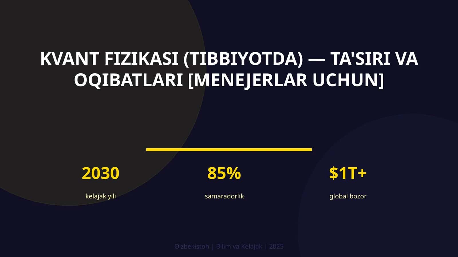 Kvant fizikasi (Tibbiyotda) — ta'siri va oqibatlari [menejerlar uchun]