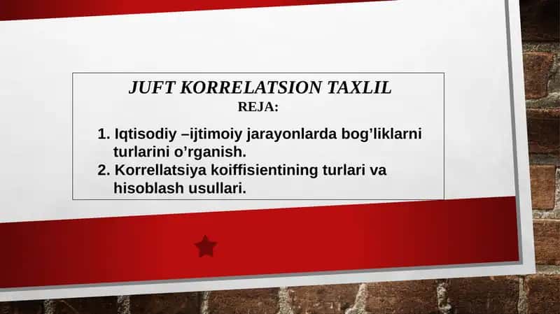 Juft Korrelatsiyon Taxlil