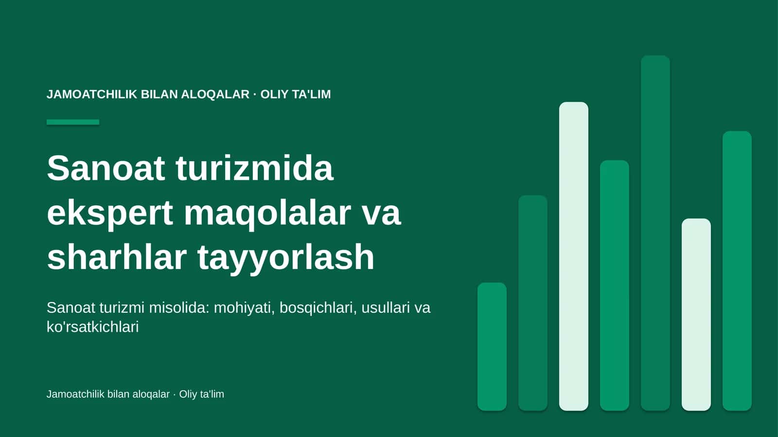 sanoat turizmida ekspert maqolalar va sharhlar tayyorlash 1430