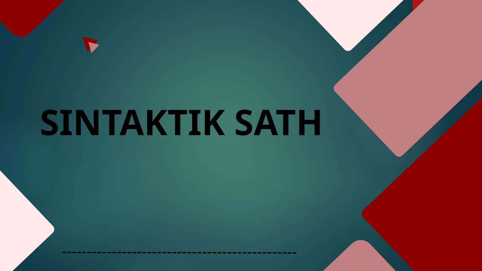 SINTAKTIK SATH