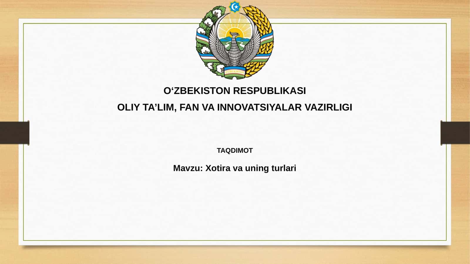 Xotiravauning turlari