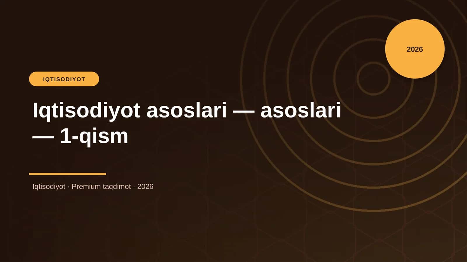 Iqtisodiyot asoslari — asoslari — 1-qism