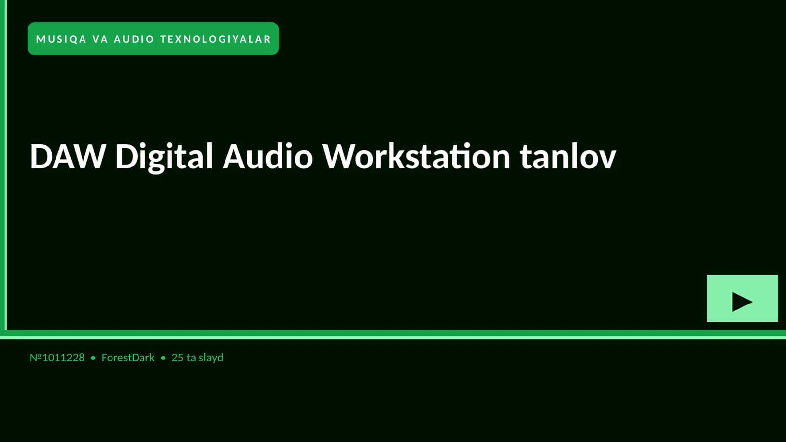 DAW Digital Audio Workstation tanlov