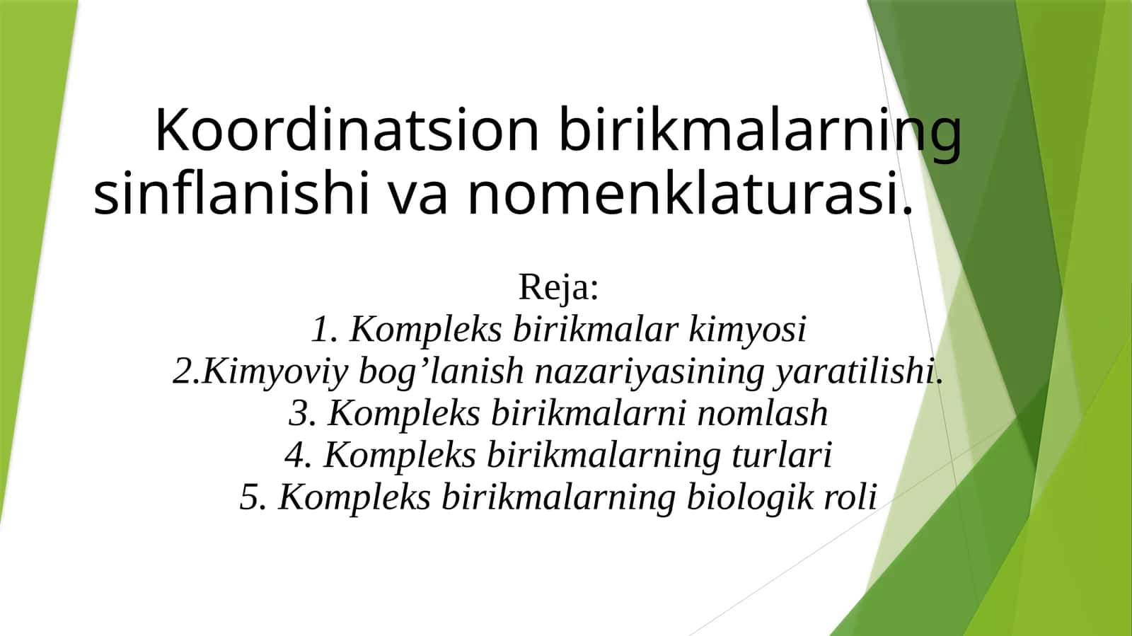 Kompleksbirikmalar kimyosi