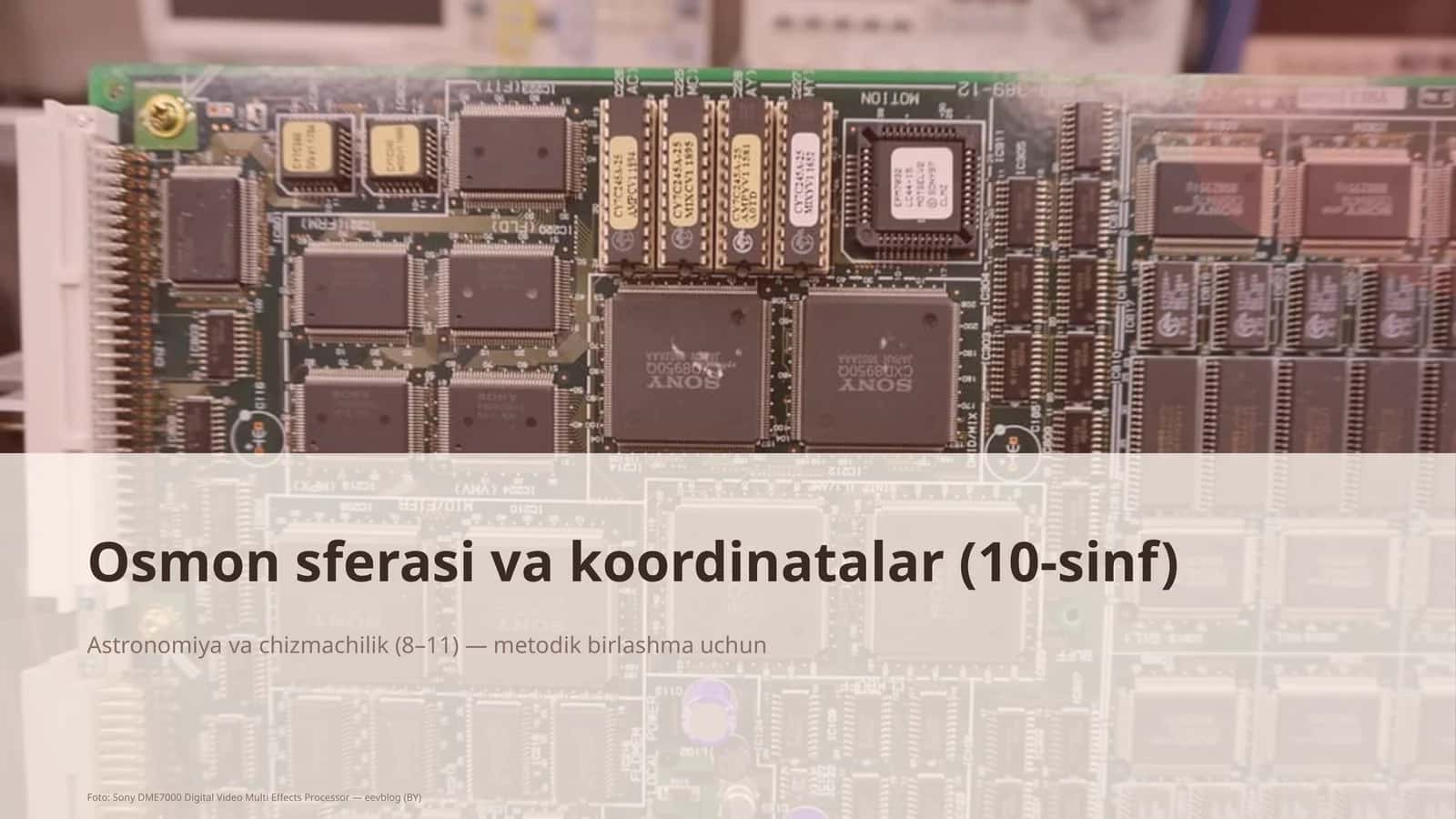 Osmon sferasi va koordinatalar (10-sinf)