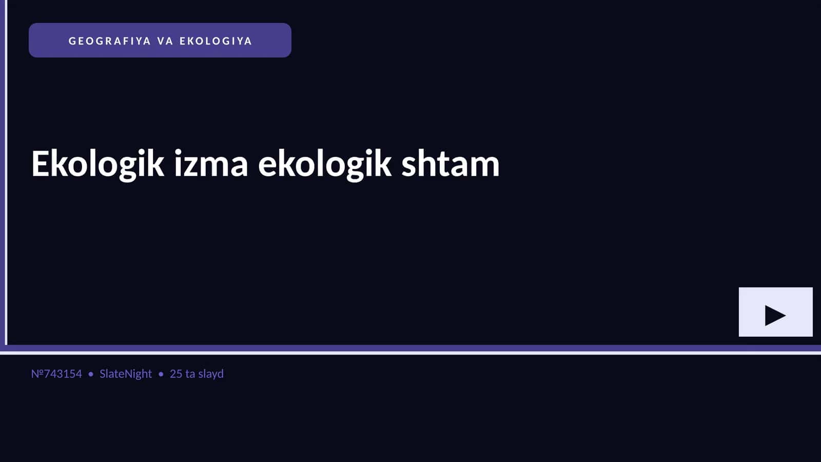 Ekologik izma ekologik shtam