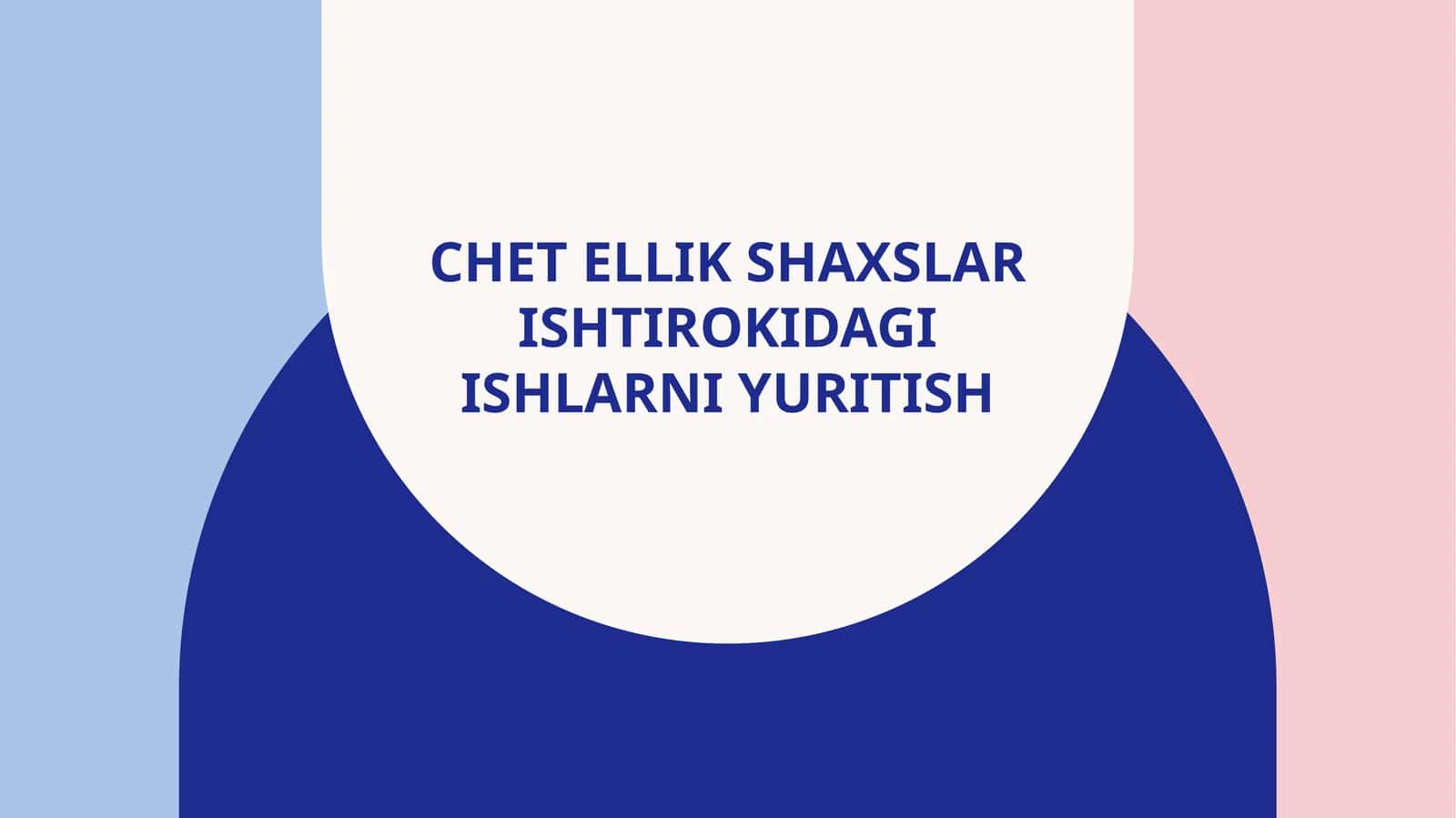 Chet Ellik Shaxslar Ishidagi Ishlar