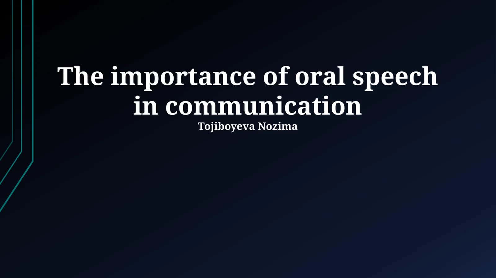 The Power of Voice: Understanding Oral Communication