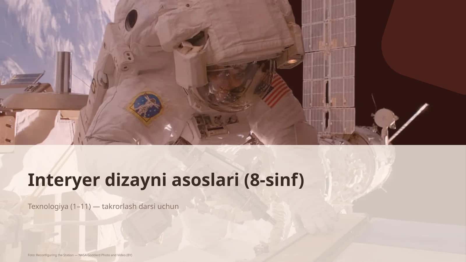 Interyer dizayni asoslari (8-sinf)