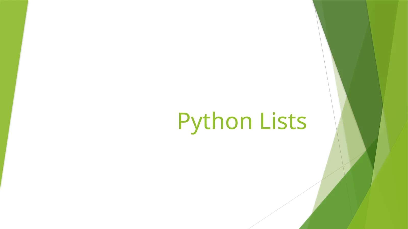 Python Lists