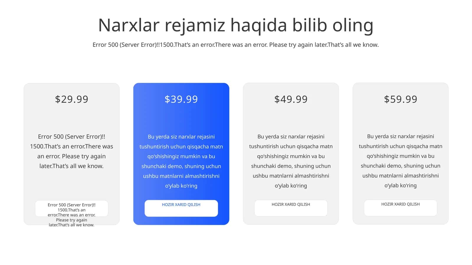 Zamonaviy Xizmatlar Narxnomasi va Moliyaviy Rejalashtirish Taqdimoti (10 Slayd)