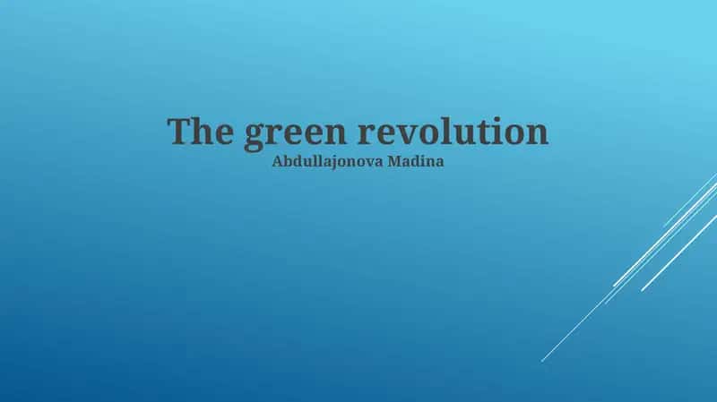 The Green Revolution