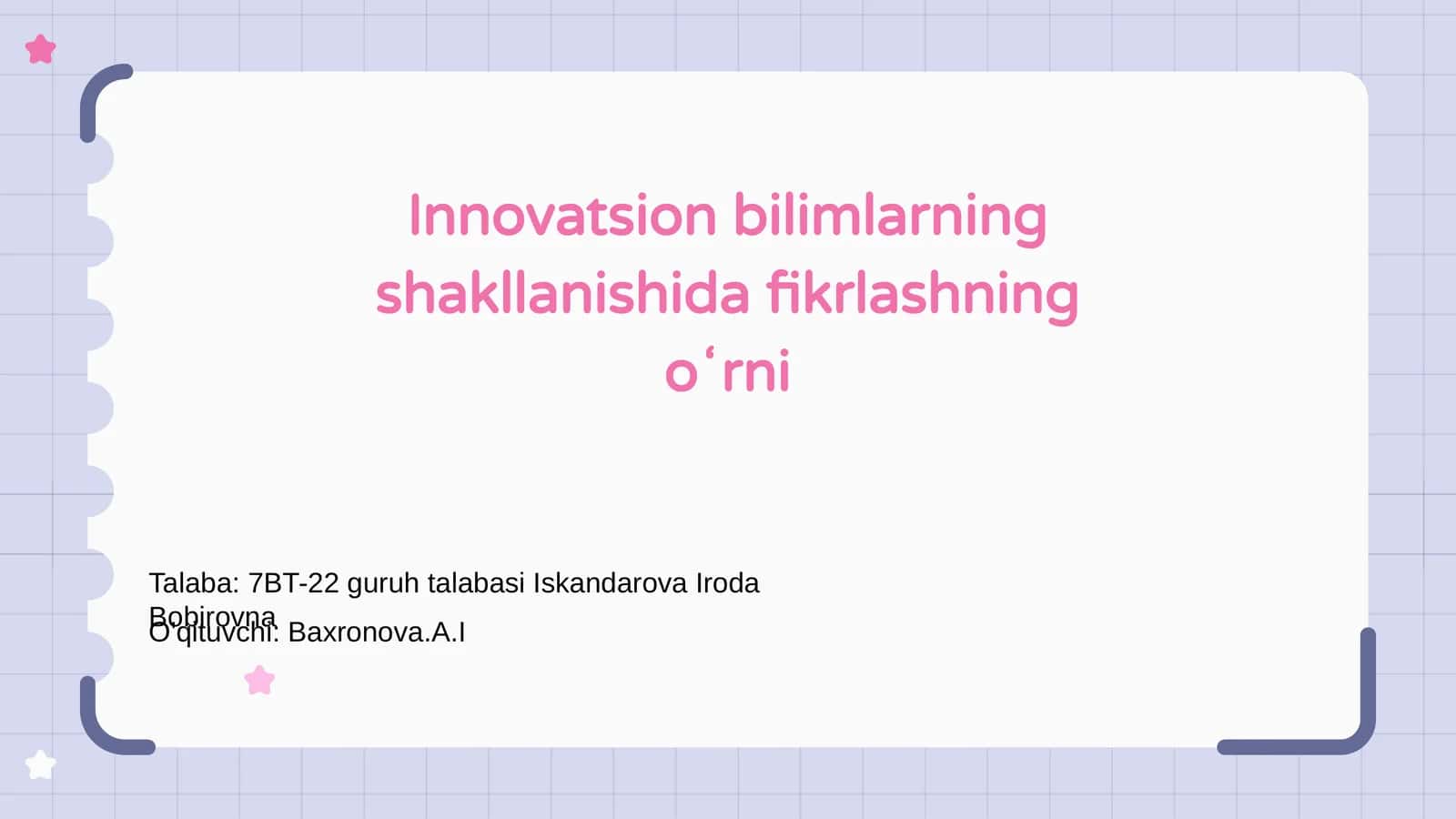 Innovatsion Bilimlar va Fikrning Ahamiyati