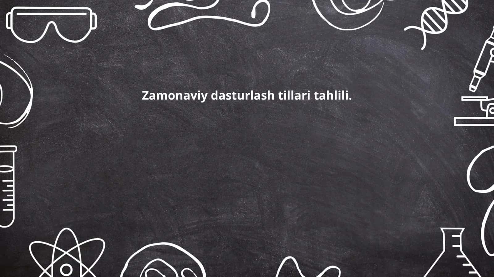 Zamonaviy dasturlash tillari tahlili