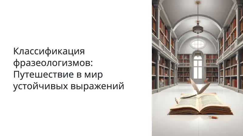Классификация фразеологизмов