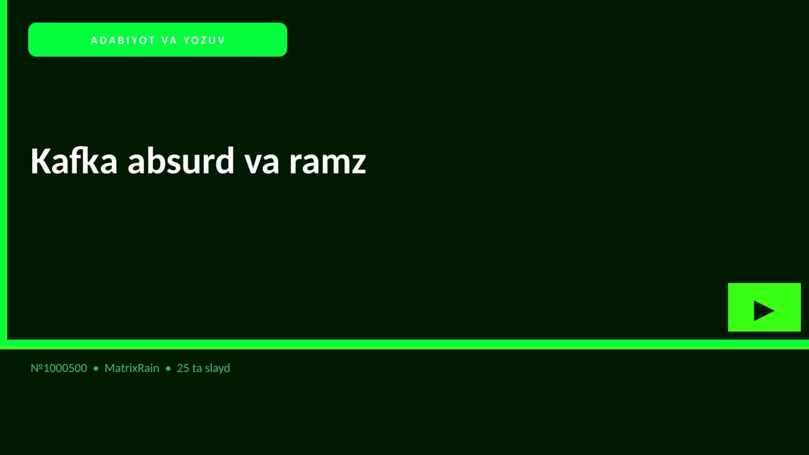 Kafka absurd va ramz