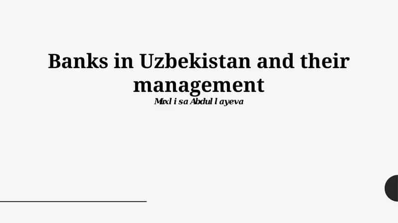 Management Practices in Uzbek Banks