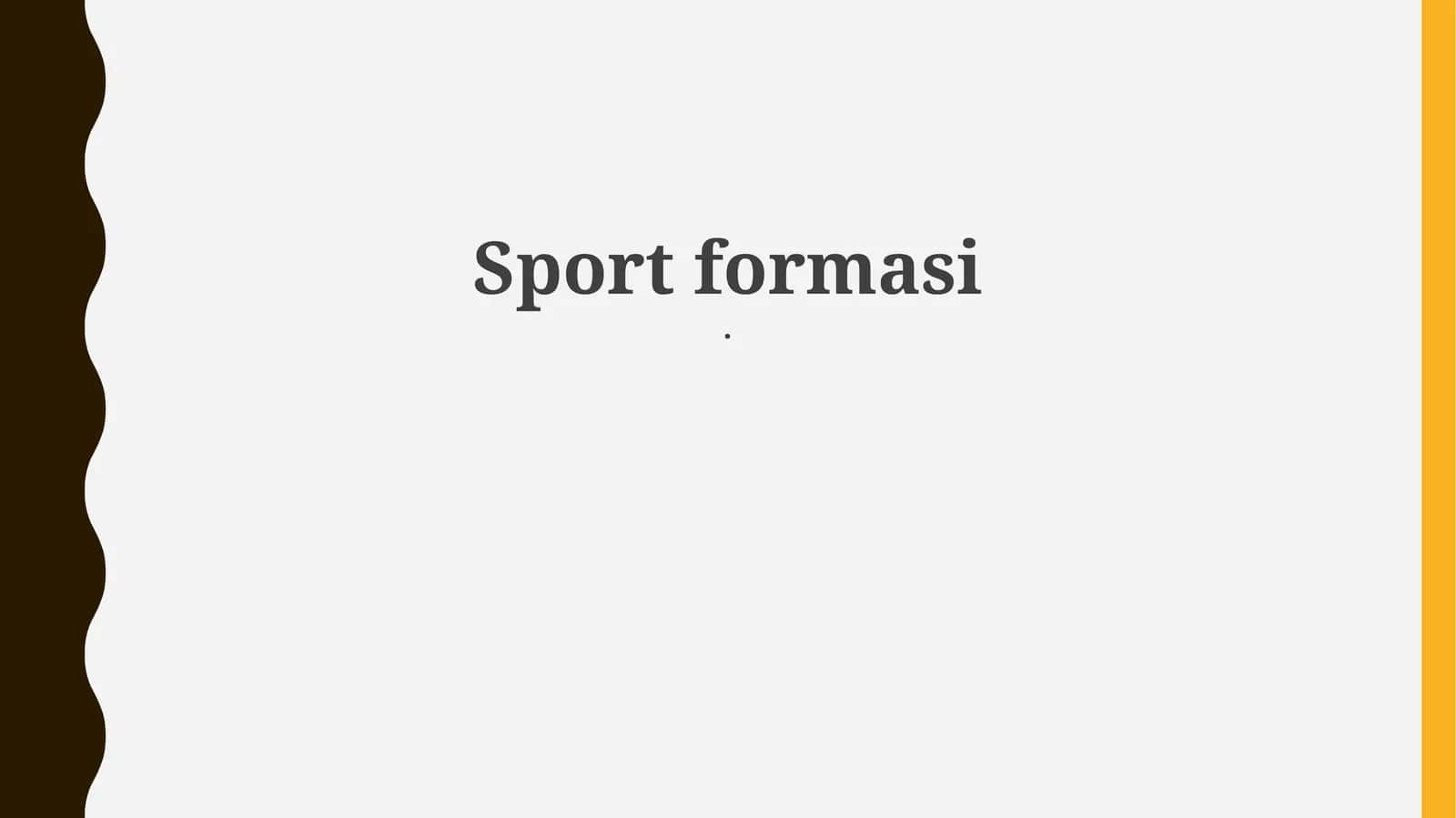 Sport formasi