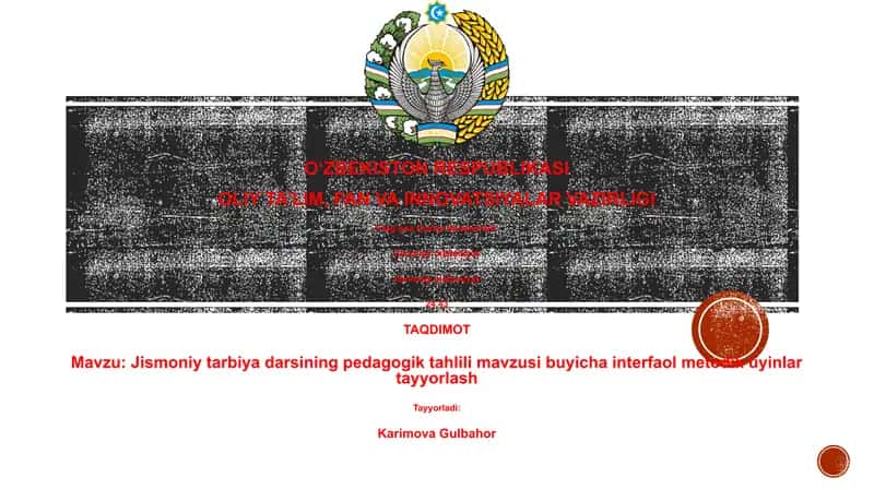 Jismoniy tarbiya darsining pedagogik tahlili
